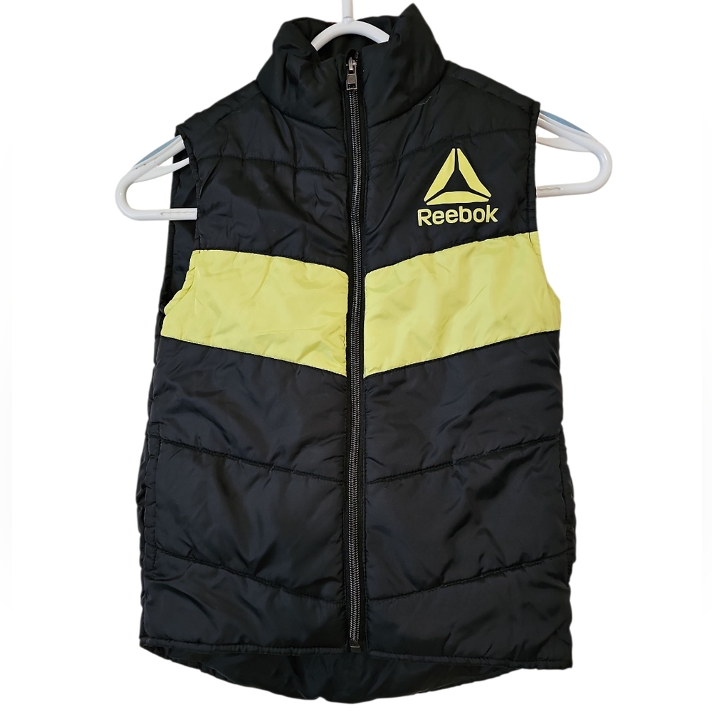 21. Reebok Black and Yellow Quilted Vest